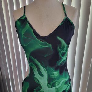 Black/Green Maxi Dress